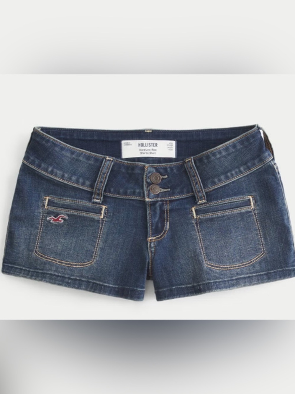 Hollister Light Blue Denim Cuffed Women’s Shorts Size Double 00